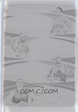2020-21 Panini Immaculate Collection - Quad Autographs - Printing Plate Black #6 - Allen Iverson, Vince Carter, Grant Hill, Jason Kidd /1