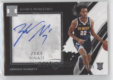 2020-21 Panini Impeccable - Impeccable Rookie Signatures #RS-ZEK - Zeke Nnaji /99