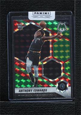 2020-21 Panini Mosaic - [Base] - Choice Red and Green Prizm #201 - Rookie - Anthony Edwards [Uncirculated]