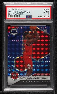 2020-21 Panini Mosaic - [Base] - Mosaic Blue Prizm #267 - NBA Debut - Patrick Williams /99 [PSA 9 MINT]