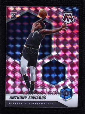 2020-21 Panini Mosaic - [Base] - Mosaic Camo Pink Prizm #201 - Rookie - Anthony Edwards