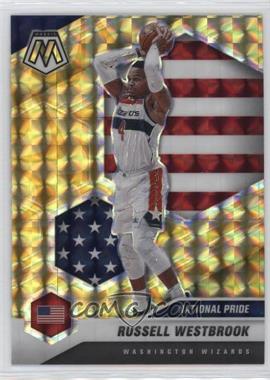 2020-21 Panini Mosaic - [Base] - Reactive Yellow Prizm #253 - National Pride - Russell Westbrook [EX to NM]