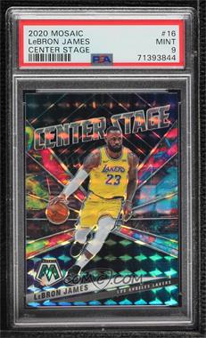 2020-21 Panini Mosaic - Center Stage #16 - LeBron James [PSA 9 MINT]