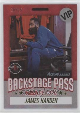 2020-21 Panini NBA Hoops - Back Stage Pass - Holo Artist Proof #7 - James Harden /25