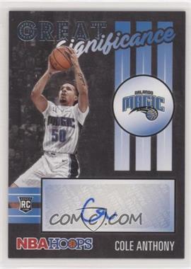 2020-21 Panini NBA Hoops - Great SIGnificance #GS-CAN - Cole Anthony