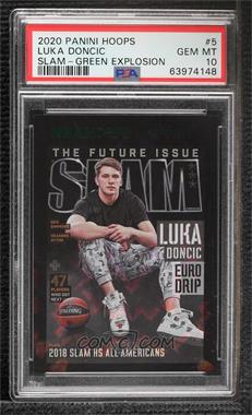 2020-21 Panini NBA Hoops - Slam - Green Explosion #5 - Luka Doncic /89 [PSA 10 GEM MT]