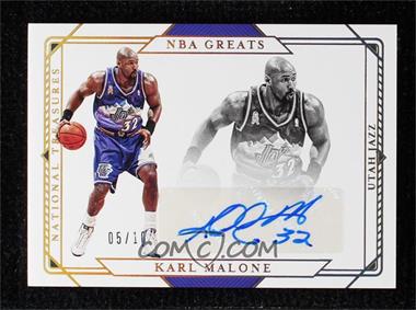 2020-21 Panini National Treasures - NBA Greats Signatures - Gold #GS-KML - Karl Malone /10