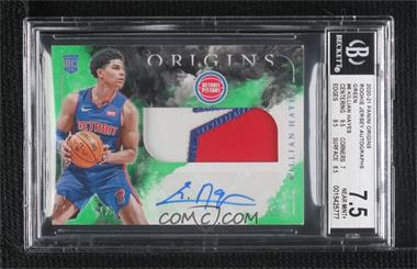 2020-21 Panini Origins - Rookie Jersey Autographs - Green #RJA-HAY - Killian Hayes /5 [BGS 7.5 NEAR MINT+]