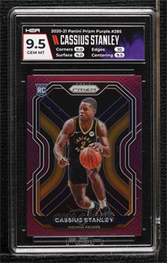 2020-21 Panini Prizm - [Base] - Purple Prizm #285 - Cassius Stanley /99 [HGA 9.5 GEM MINT]