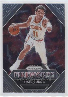 2020-21 Panini Prizm - Fireworks #28 - Trae Young