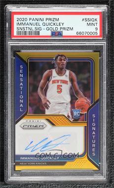 2020-21 Panini Prizm - Sensational Signatures - Gold Prizm #SS-IQK - Immanuel Quickley /10 [PSA 9 MINT]