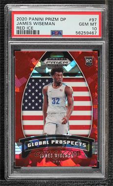 2020-21 Panini Prizm Draft Picks - [Base] - Red Ice Prizm #97 - Global Prospects - James Wiseman [PSA 10 GEM MT]