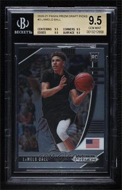 2020-21 Panini Prizm Draft Picks - [Base] #3 - LaMelo Ball [BGS 9.5 GEM MINT]