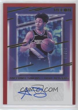 2020-21 Panini Recon - Recon Signatures - Red #RS-ANF - Anfernee Simons /99