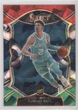 2020-21 Panini Select - [Base] - Red White Green Cracked Ice Prizm #63 - Concourse - LaMelo Ball