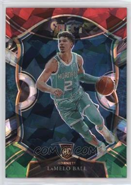 2020-21 Panini Select - [Base] - Red White Green Cracked Ice Prizm #63 - Concourse - LaMelo Ball