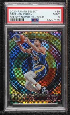 2020-21 Panini Select - Select Numbers - Gold #30 - Stephen Curry /10 [PSA 9 MINT]