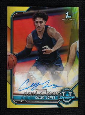 2021-22 Bowman University - Chrome Prospect Autographs - Yellow Refractor #BCPA-CJ - Colby Jones /75