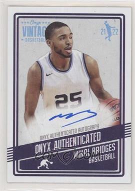 2021-22 Onyx Vintage - [Base] - Autographs #VAMB - Mikal Bridges