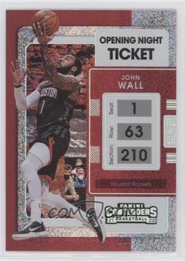 2021-22 Panini Contenders - [Base] - 1st Off the Line FOTL Opening Night Ticket #60 - John Wall /25