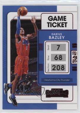 2021-22 Panini Contenders - [Base] - Game Ticket Red #7 - Darius Bazley