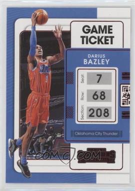 2021-22 Panini Contenders - [Base] - Game Ticket Red #7 - Darius Bazley