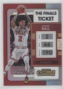 2021-22 Panini Contenders - [Base] - The Finals Ticket #36 - Lonzo Ball /49