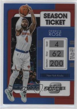 2021-22 Panini Contenders Optic - [Base] - Red Prizm #12 - Season Ticket - Derrick Rose