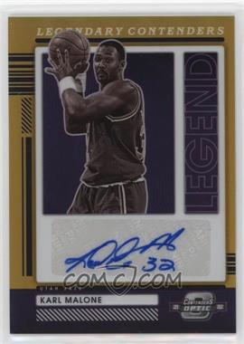 2021-22 Panini Contenders Optic - Legendary Contenders Autographs - Gold Prizm #LCA-KML - Karl Malone /10