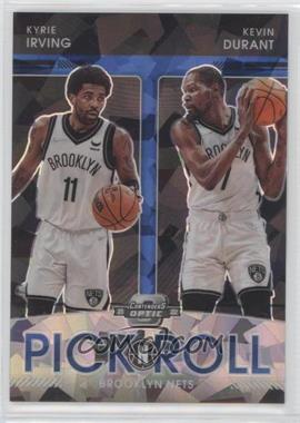 2021-22 Panini Contenders Optic - Pick n Roll - Blue Cracked Ice Prizm #8 - Kyrie Irving, Kevin Durant /75