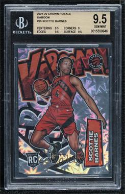 2021-22 Panini Crown Royale - Kaboom! #25 - Scottie Barnes [BGS 9.5 GEM MINT]