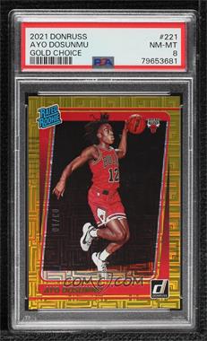 2021-22 Panini Donruss - [Base] - Choice Gold #221 - Rated Rookie - Ayo Dosunmu /10 [PSA 8 NM‑MT]