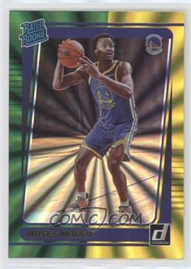 2021-22 Panini Donruss - [Base] - Holo Green & Yellow Laser #234 - Rated Rookie - Moses Moody