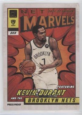 2021-22 Panini Donruss - Net Marvels - Press Proof Gold Foil Black Text #8 - Kevin Durant [EX to NM]