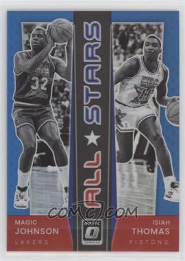 2021-22 Panini Donruss Optic - All-Stars - Blue Prizm #9 - Magic Johnson, Isiah Thomas /49