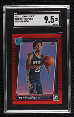 2021-22 Panini Donruss Optic - [Base] - Red Prizm #178 - Rated Rookie - Trey Murphy III /99 [SGC 9.5 Mint+]