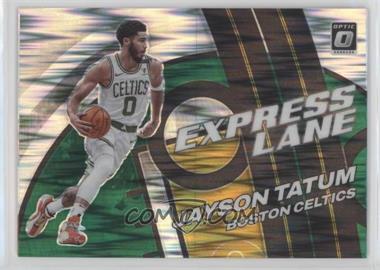 2021-22 Panini Donruss Optic - Express Lane - Green Shock Prizm #23 - Jayson Tatum