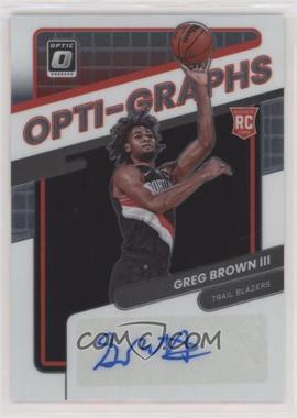 2021-22 Panini Donruss Optic - Opti-Graphs #OG-GBR - Greg Brown III /99