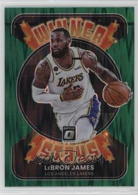 2021-22 Panini Donruss Optic - Winner Stays - Green Shock Prizm #3 - LeBron James