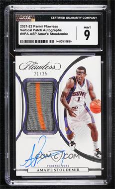 2021-22 Panini Flawless - Vertical Patch Autographs #VPA-ASP - Amar'e Stoudemire /25 [CGC 9 Mint]