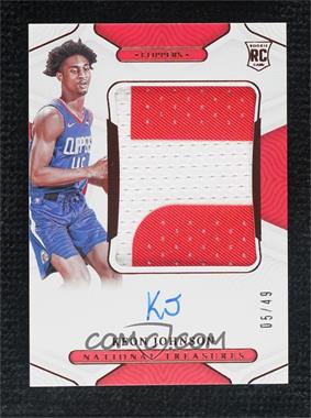 2021-22 Panini National Treasures - [Base] - Bronze #145 - Rookie Patch Autograph - Keon Johnson /49