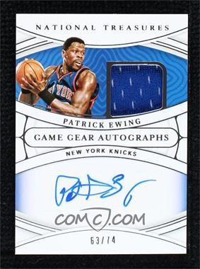 2021-22 Panini National Treasures - Game Gear Autographs #GGA-PEW - Patrick Ewing /74