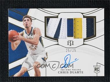 2021-22 Panini National Treasures - Rookie Materials Autographs Dual - Prime #RMD-CDT - Chris Duarte /25