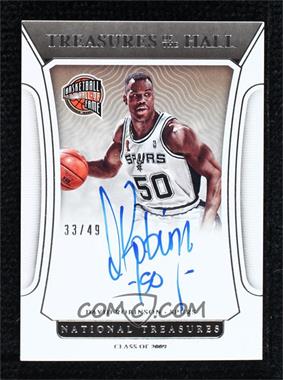 2021-22 Panini National Treasures - Treasures of the Hall Autographs #TOH-DVR - David Robinson /49