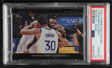 2021-22 Panini Photogenic - Respect - Gold #5 - Stephen Curry, Ja Morant /10 [PSA 10 GEM MT]