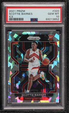 2021-22 Panini Prizm - [Base] - Ice Prizm #320 - Scottie Barnes [PSA 10 GEM MT]