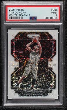 2021-22 Panini Prizm - [Base] - White Sparkle Prizm #268 - Tim Duncan [PSA 9 MINT]