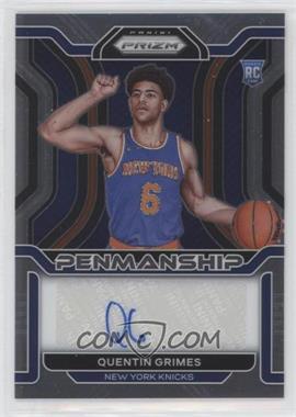 2021-22 Panini Prizm - Rookie Penmanship #RP-QGR - Quentin Grimes