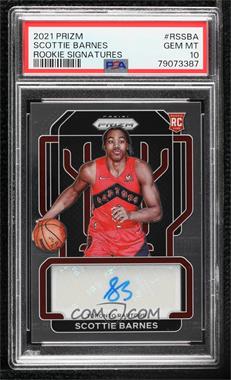 2021-22 Panini Prizm - Rookie Signatures #RS-SBA - Scottie Barnes [PSA 10 GEM MT]