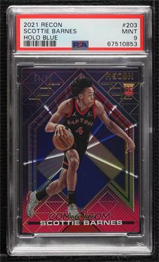 2021-22 Panini Recon - [Base] - Blue #203 - Rookies - Scottie Barnes /99 [PSA 9 MINT]